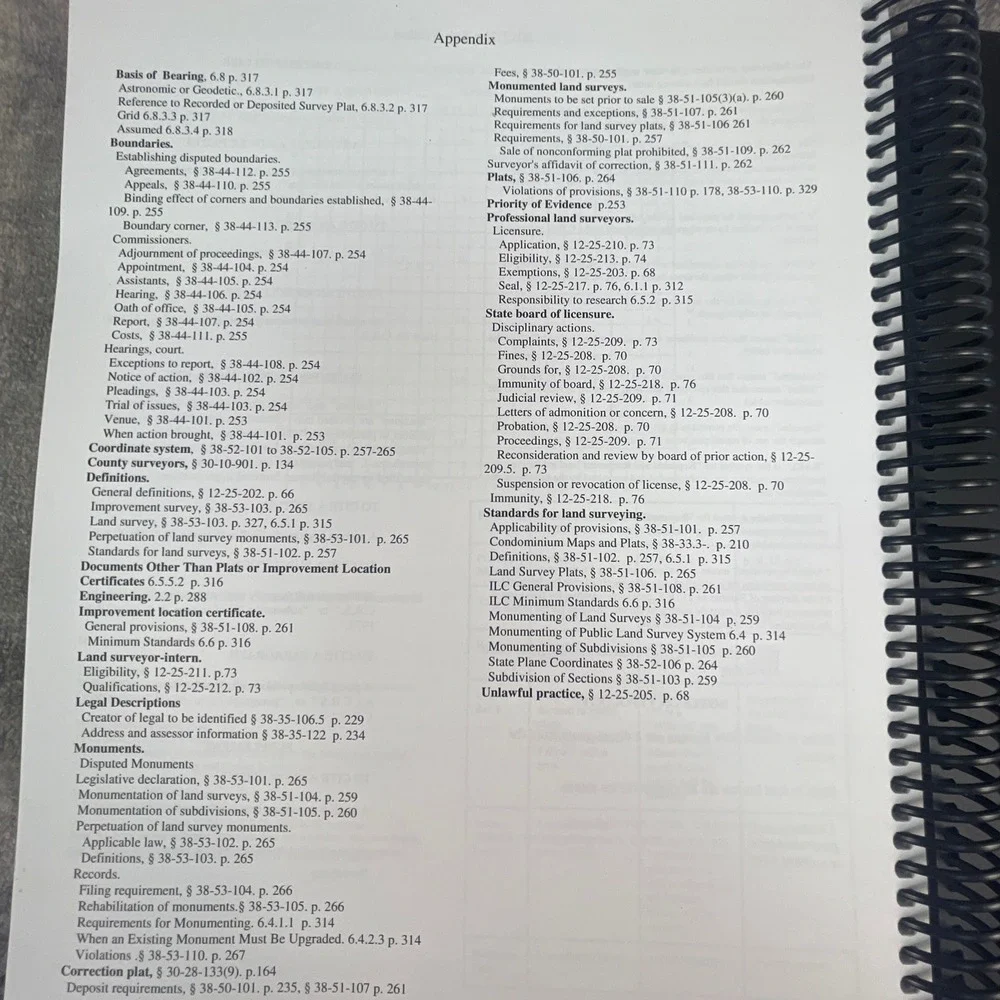 Colorado Land Surveying Laws 2017 The Subdivision Professional Reference